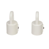 Seachoice Plastic External Eye Ends for Canopy Top, White, 7/8 in. OD, Pack of 2