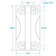 Seachoice Igloo Cooler Replacement Hinge, Plastic, Pack of 2