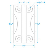 Seachoice Igloo Cooler Replacement Hinge, Plastic, Pack of 2