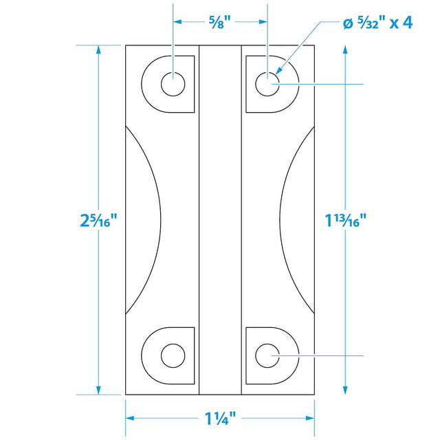Seachoice Igloo Cooler Replacement Hinge, Plastic, Pack of 2