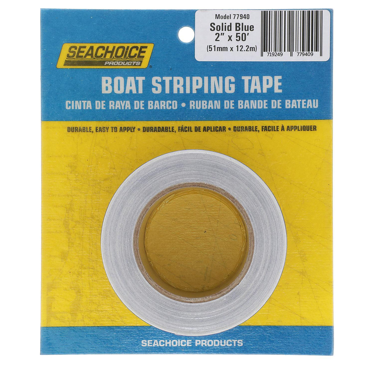 Seachoice Self-Adhesive Boat Striping Tape, 3 Mil Vinyl, 2 in. X 50 Ft., Blue
