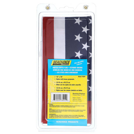 Seachoice USA Flag, 12 in. X 18 in., Print-Dyed Marine Grade Nylon