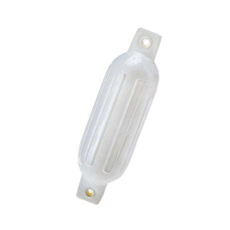 Seachoice Twin Eye Ribbed Boat Fender, White, 4-1/2 In. X 16 In.