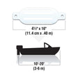 Seachoice Twin Eye Ribbed Boat Fender, White, 4-1/2 In. X 16 In.