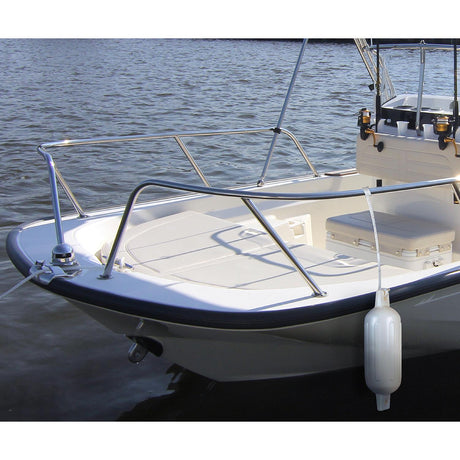 Seachoice Twin Eye Ribbed Boat Fender, White, 6-1/2 in. X 23 in.