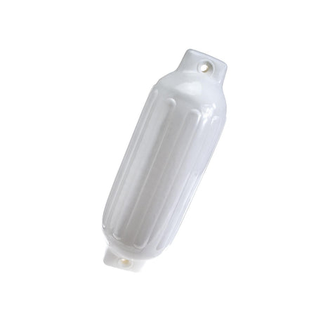 Seachoice Twin Eye Ribbed Boat Fender, White, 8-1/2 In. X 27 In.