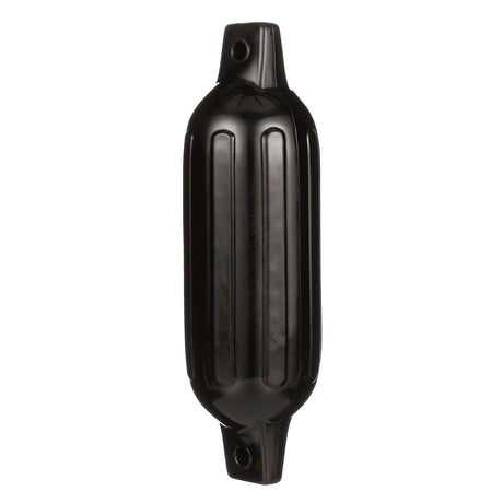 Seachoice Twin Eye Ribbed Boat Fender, Black, 1/2 in. Eye, Ideal for 10-20 Ft. Boats