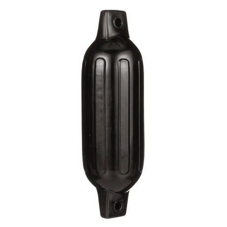 Seachoice Twin Eye Ribbed Boat Fender, Black, 1/2 in. Eye, Ideal for 10-20 Ft. Boats