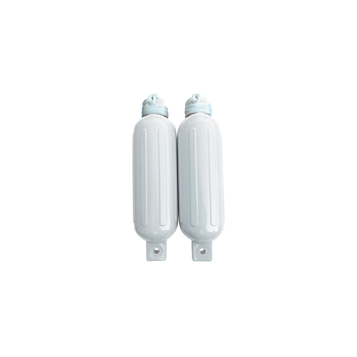 Seachoice Twin Eye Ribbed Fender Kit, Includes a Pair of MFP Fender Lines, White, 6-1/2 In. X 23 In.