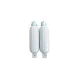 Seachoice Twin Eye Ribbed Fender Kit, Includes a Pair of MFP Fender Lines, White, 6-1/2 In. X 23 In.