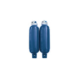 Seachoice 79253 Twin Eye Ribbed Fender Kit (Includes 2 5.5" x 20" Blue Fenders and 2 Matching 3/8 x 5' Fender Lines)