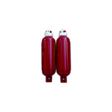Seachoice 79256 Twin Eye Ribbed Fender Kit (Includes 2 5.5" x 20" Red Fenders and 2 Matching 3/8 x 5' Fender Lines)