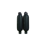 Seachoice Twin Eye Ribbed Fender Kit, Includes a Pair of MFP Fender Lines, Black, 5-1/2 in. X 20 in.