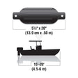 Seachoice Twin Eye Ribbed Fender Kit, Includes a Pair of MFP Fender Lines, Black, 5-1/2 in. X 20 in.