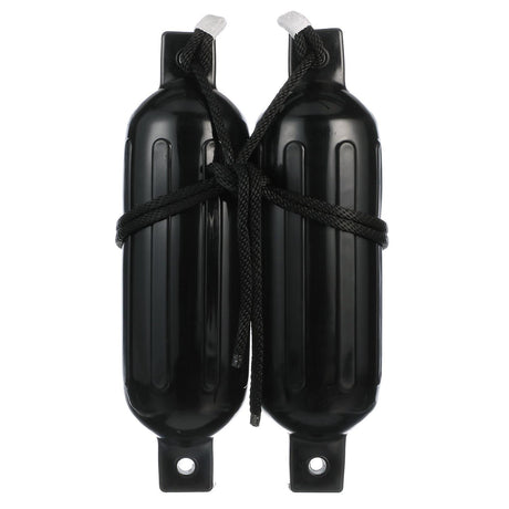 Seachoice Twin Eye Ribbed Fender Kit, Includes a Pair of MFP Fender Lines, Black, 5-1/2 in. X 20 in.