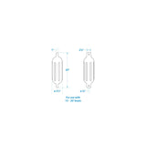 Seachoice Twin Eye Ribbed Fender Kit, Includes a Pair of MFP Fender Lines, Black, 5-1/2 in. X 20 in.