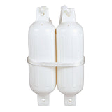 Seachoice Twin Eye Ribbed Fender Kit, Includes a Pair of MFP Fender Lines, White, 6-1/2 In. X 23 In.