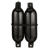 Seachoice Twin Eye Ribbed Fender Kit, Includes a Pair of MFP Fender Lines, Black, 6-1/2 In. X 23 In.