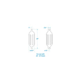 Seachoice Twin Eye Ribbed Fender Kit, Includes a Pair of MFP Fender Lines, Black, 6-1/2 In. X 23 In.