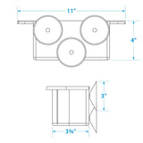 Seachoice Cockpit Organizer w/ 3 Suction Cups to Mount on Any Flat Service on Boat