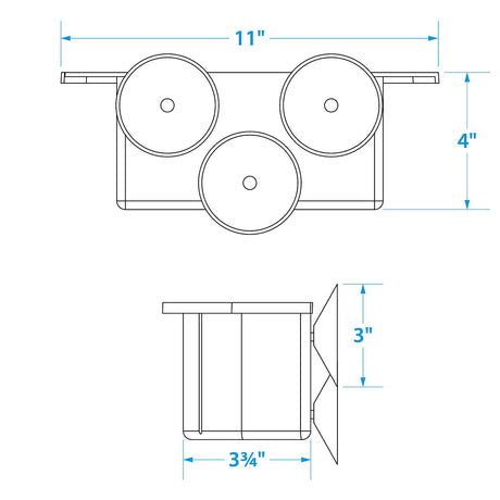 Seachoice Cockpit Organizer w/ 3 Suction Cups to Mount on Any Flat Service on Boat