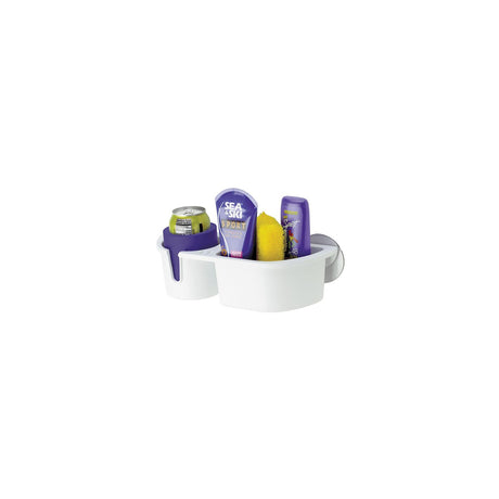 Seachoice Cruisin' Caddy, UV-Resistant Marine Boat Beverage and Item Organizer, White