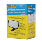 Seachoice Universal Boat Mirror, 8 in. X 4 in. Convex Safety Glass, Black ABS Plastic Housing