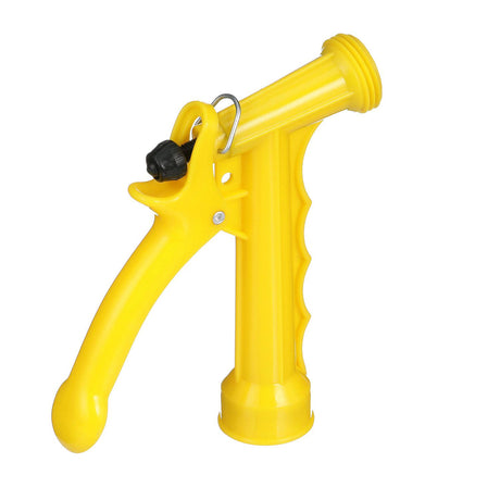 Seachoice 79601 Plastic Hose Nozzle w/ Locking Spray Lever and Stainless Steel Return Spring, Yellow, 5-1/2 In.