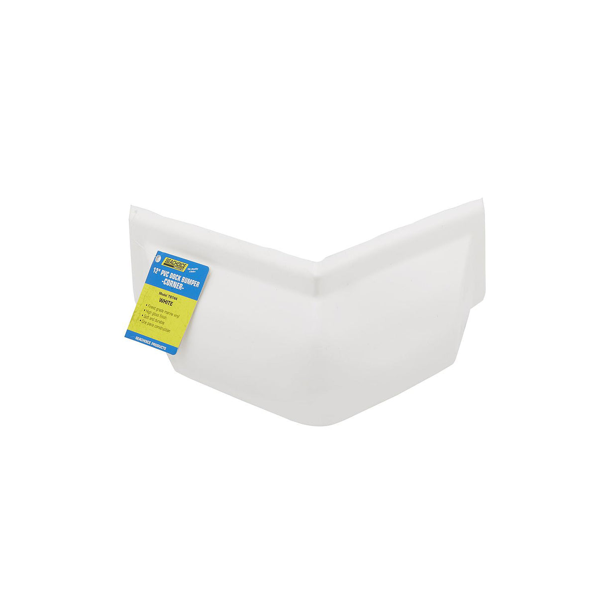 Seachoice 12 In. PVC Dock Bumper Corner, White