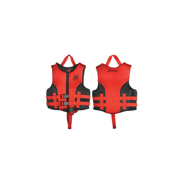 Seachoice 85101 Evoprene Multi-Sport Life Jacket - Child - Red/Black, USCG Level 70