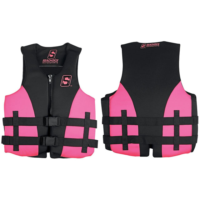 Seachoice 85118 Evoprene Multi-Sport Life Jacket - 2XL - Pink/Black, Fits Chest 44-50 in, USCG Level 70