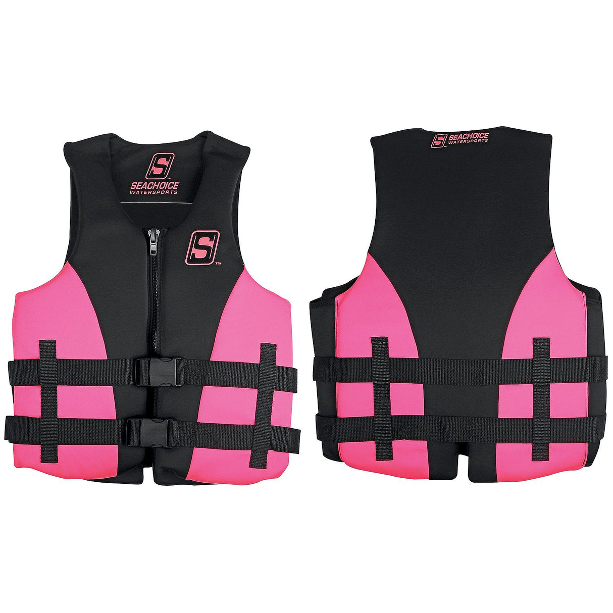 Seachoice 85119 Evoprene Multi-Sport Life Jacket - 3XL - Pink/Black, Fits Chest 50-56 in, USCG Level 70