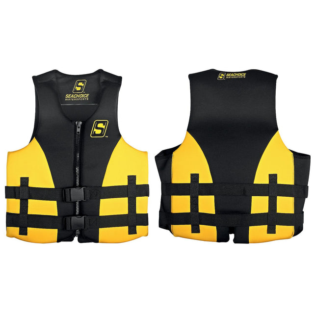 Seachoice 85128 Evoprene Multi-Sport Life Jacket - 2XL - Yellow/Black, Fits Chest 44-50 in, USCG Level 70