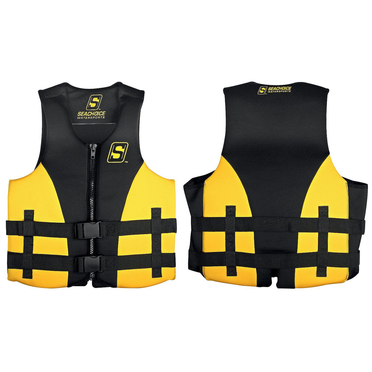 Seachoice 85129 Evoprene Multi-Sport Life Jacket - 3XL - Yellow/Black, Fits Chest 50-56 in, USCG Level 70