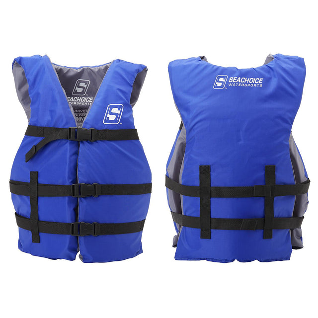 Seachoice General Purpose Life Vest, Adult XL, Blue, Fits Chest 40-60 in, USCG/TC Approved