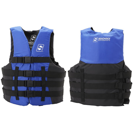 Seachoice 85363 Type III Ski Vest, 4 Belt , XXL/XXXL , Blue - USCG/TC Approved