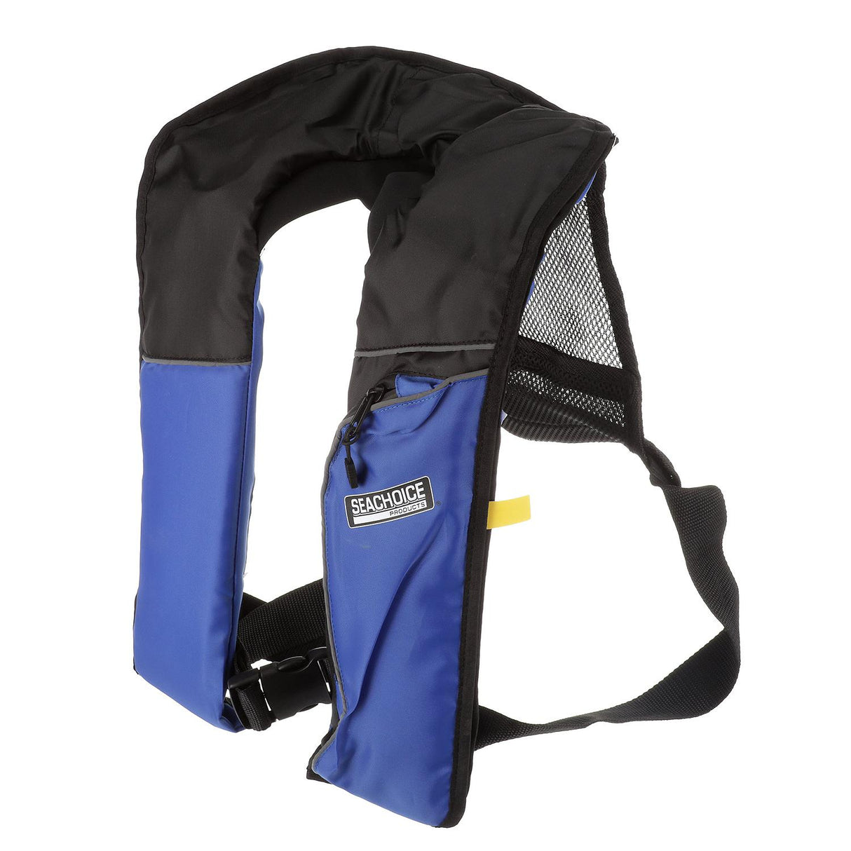 Seachoice Inflatable Personal Flotation Device (PFD), Low-Profile Life Vest, USCG Approved Type V, Adult Size, Blue/Black