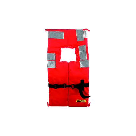 Seachoice Type I Commercial Offshore Vest, Fluorescent Orange, Reflective Panels, Youth, Up to 90 Lbs.