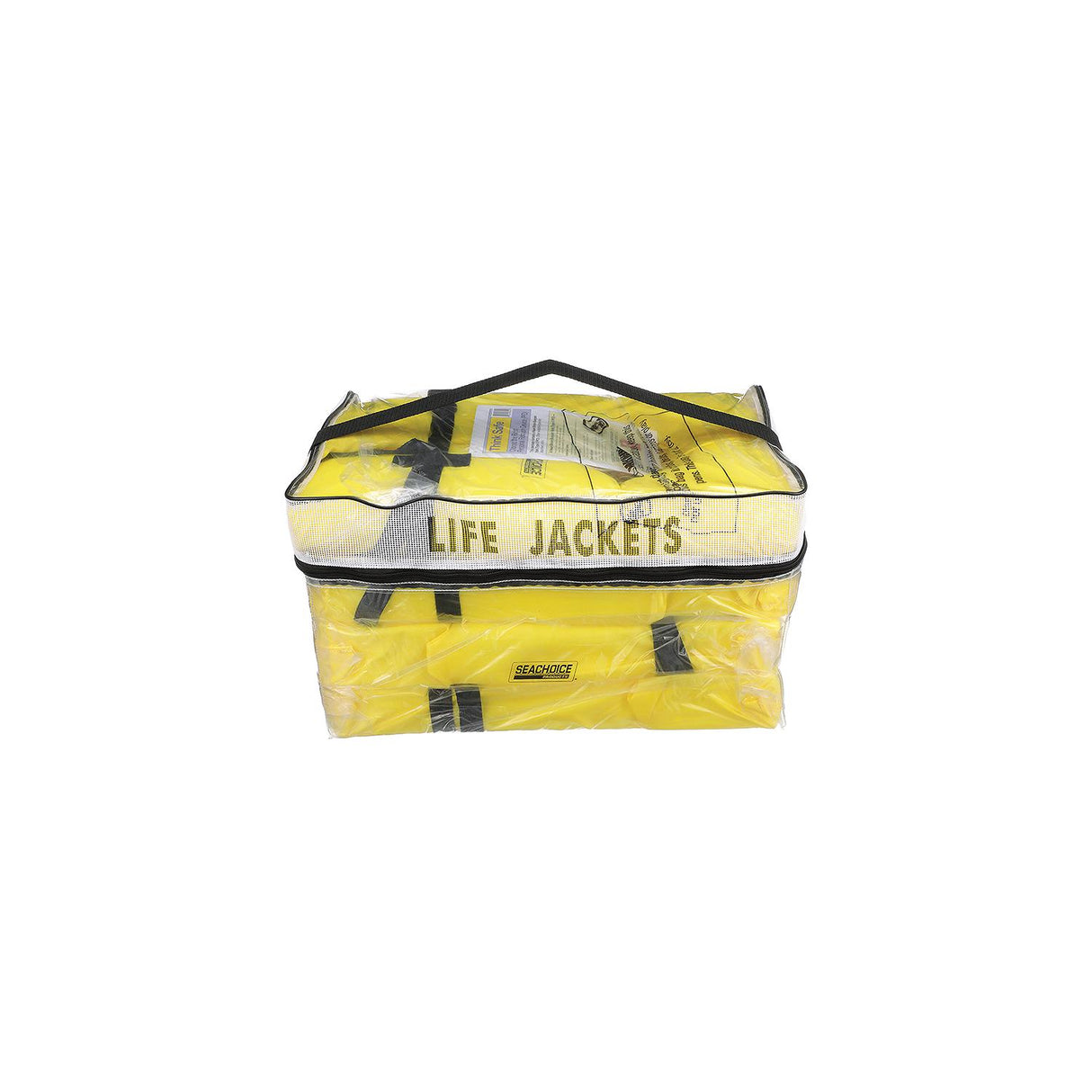 Seachoice Life Vest, Type II Personal Flotation Device, Yellow, Adult, 4-Pack w/ Bag