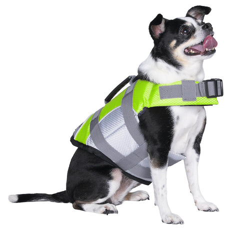 Seachoice 86281 Dog Life Jacket, Color: Green, Size: XS