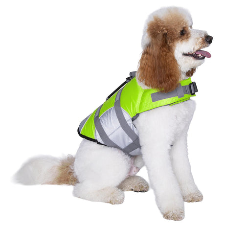 Seachoice 86284 Dog Life Jacket, Color: Green, Size: L