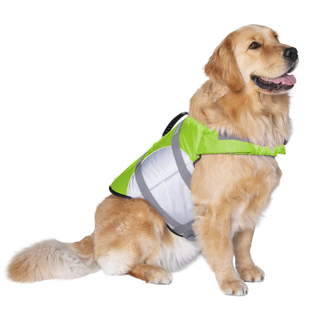 Seachoice 86285 Dog Life Jacket, Color: Green, Size: XL