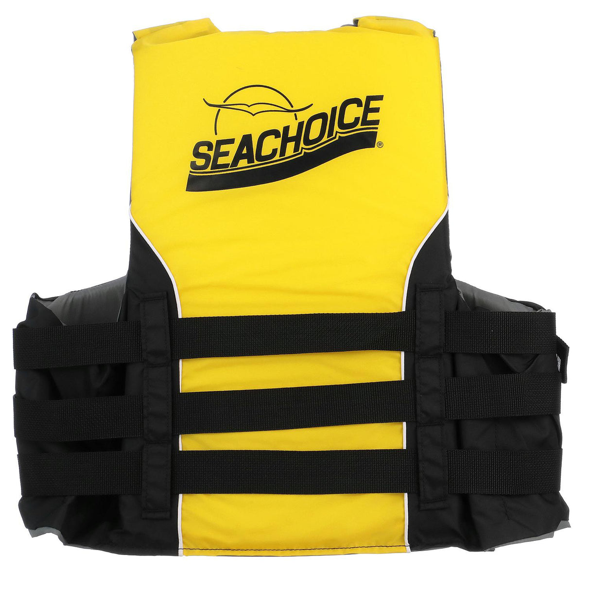 Seachoice 86420 Level 70 Life Jacket, Deluxe Adjustable 4-Belt Ski Vest, Yellow and Black, Size L/XL, 40-52 in. Chest