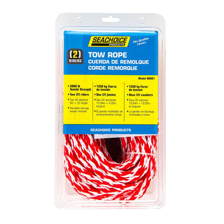 Seachoice Tow Rope 3,000 Tensile Strength, 60 Ft.
