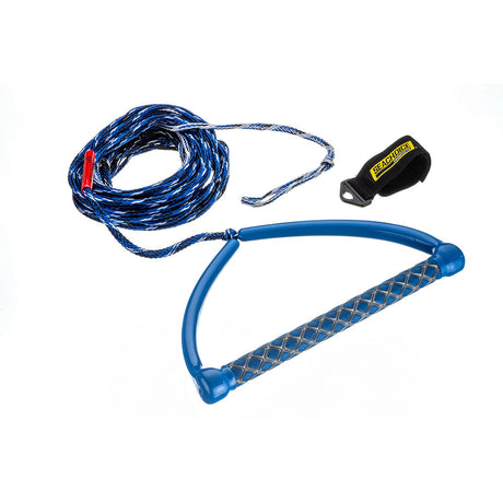 Seachoice 3-Section Wakeboard Rope, 65 Ft. Long, 15 In. Handle w/ Textured EVA Grip