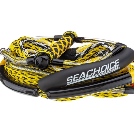 Seachoice 5-Section Wakeboard Rope, 75 Ft. Long, 15 In. Handle w/ Textured EVA Grip, 6 In. Trick Handle