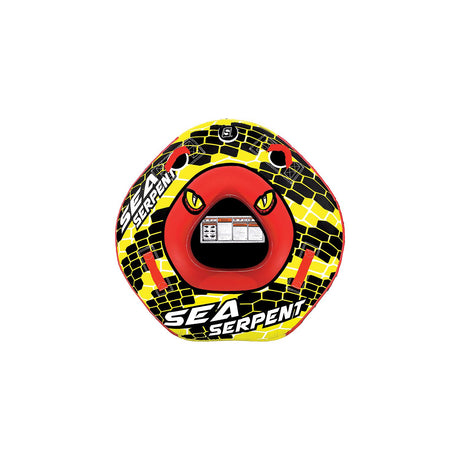 Seachoice 86901 Sea Serpent Towable Tube, Open Top Boat Tube w/ Reinforced Towing System, 1 Person, 50 In. X 48 In.
