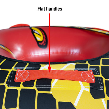 Seachoice 86901 Sea Serpent Towable Tube, Open Top Boat Tube w/ Reinforced Towing System, 1 Person, 50 In. X 48 In.