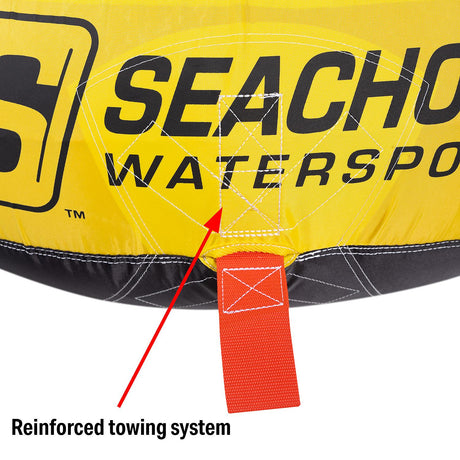 Seachoice 86901 Sea Serpent Towable Tube, Open Top Boat Tube w/ Reinforced Towing System, 1 Person, 50 In. X 48 In.