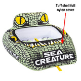 Seachoice 86903 Sea-Creature Towable Tube, Open Top Boat Tube w/ Backrests, 2 Person, 60 In. X 58 In.